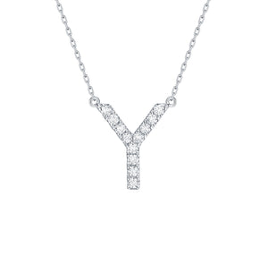 My Type 0.17ct "Y" Lab Grown Diamond Necklace NL-00170WHT