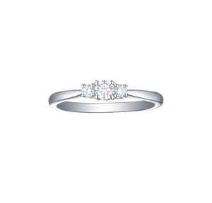 Engagement 0.25ct Three Stone Ring R-00031WHT