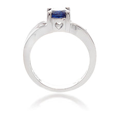 SAPPHIRE RING WITH DIAMONDS-1026