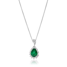 EMERALD AND DIAMOND PENDANT-3504