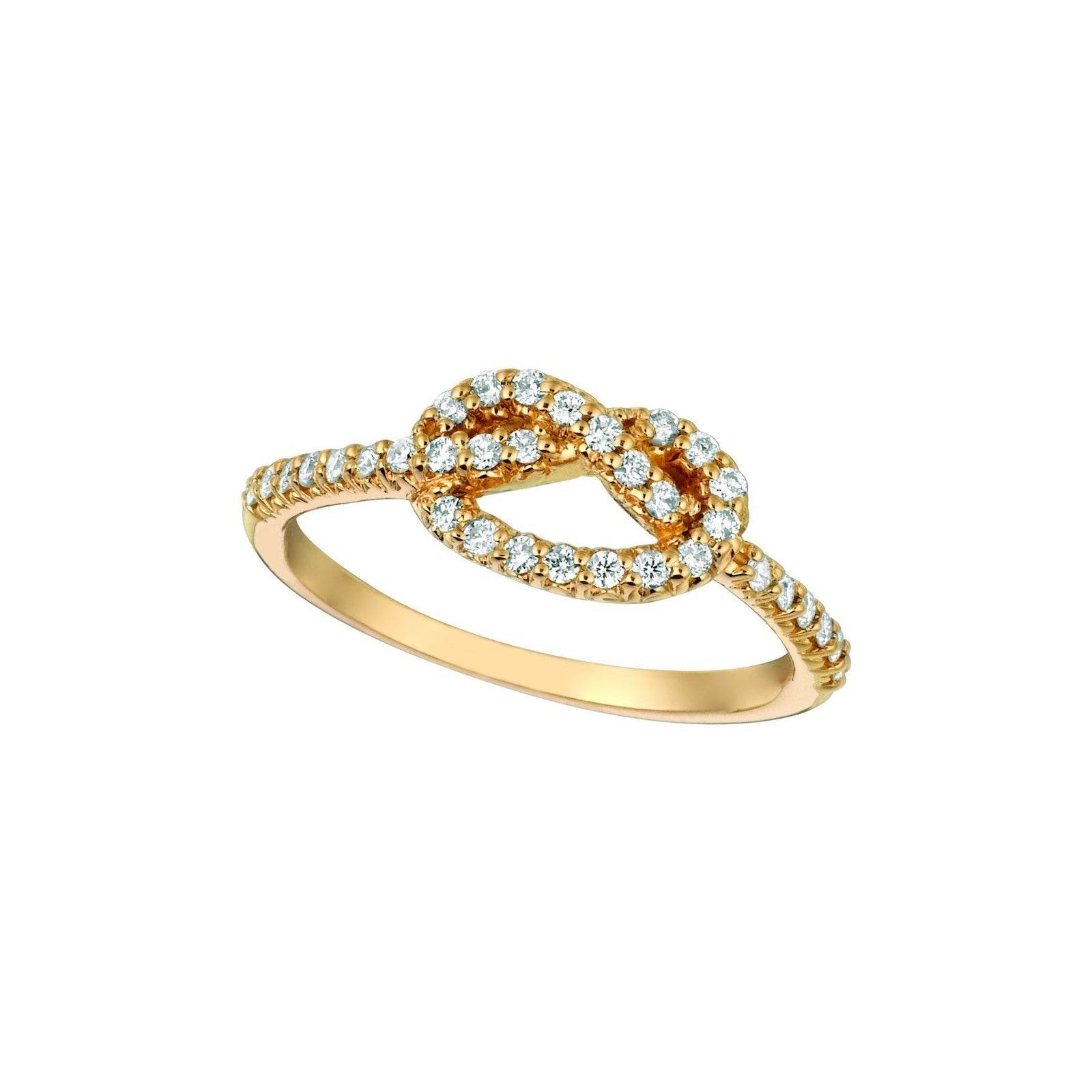 Diamond fancy ring 0.3 carats 14K Yellow Pave