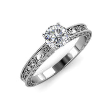 Sparkling round cut diamond WEDDING ring gold white 14k 2.25 Carat