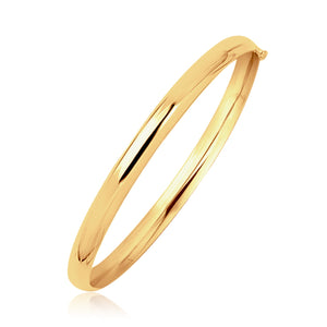 14k Yellow Gold Dome Design Polished Children's Bangle