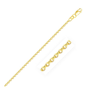 2.3mm 14k Yellow Gold Rolo Bracelet