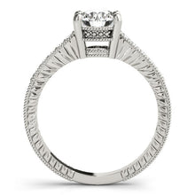 14k White Gold Round Antique Style Diamond Engagement Ring (1 1/8 cttw)