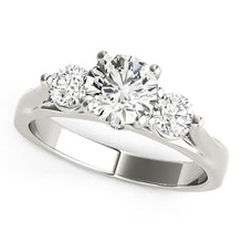 14k White Gold 3 Stone Prong Setting Diamond Engagement Ring (1 3/8 cttw)