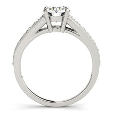 14k White Gold Antique Tapered Shank Diamond Engagement Ring (1 3/8 cttw)
