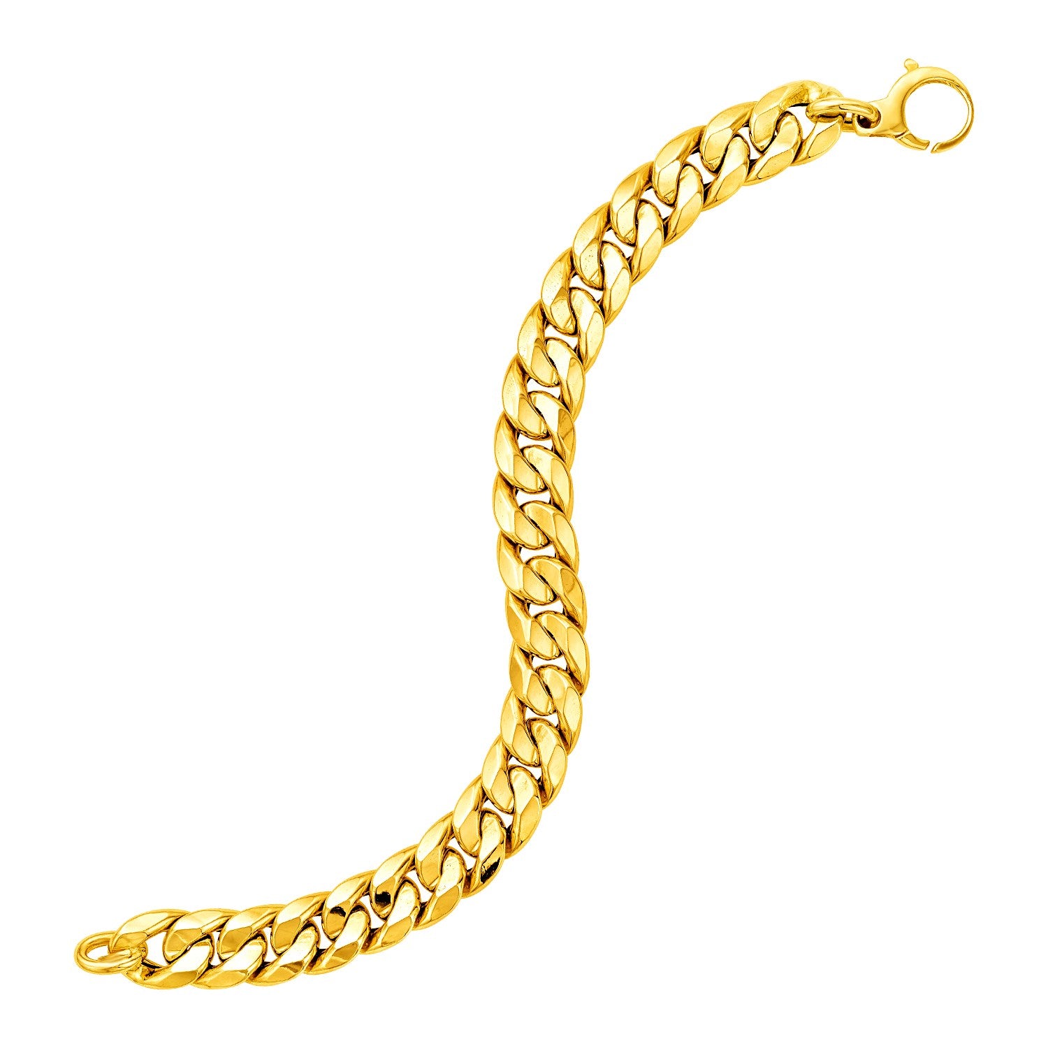 14k Yellow Gold 7 1/2 inch Curb Chain Bracelet