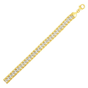 Reversible Sedusa Link Bracelet in 14k Two Tone Gold