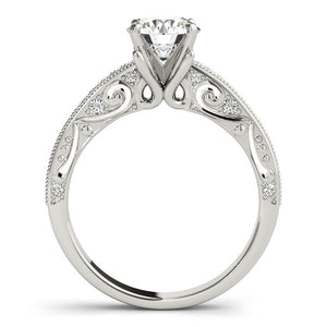 14k White Gold Antique Pronged Round Diamond Engagement Ring (1 1/8 cttw)