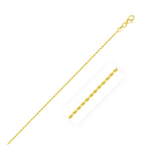 10k Yellow Gold Solid Diamond Cut Rope Bracelet 1.5mm