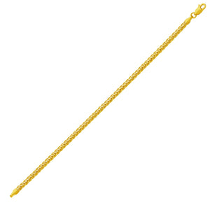 Fine Wheat Chain Bracelet in 10k Yellow Gold