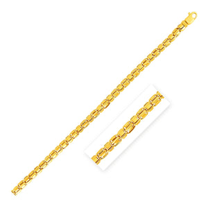 14k Yellow Gold 8 1/2 inch Mens Polished Box Chain Bracelet