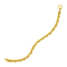 14k Yellow Gold 7 1/4 inch Rolo Chain Bracelet