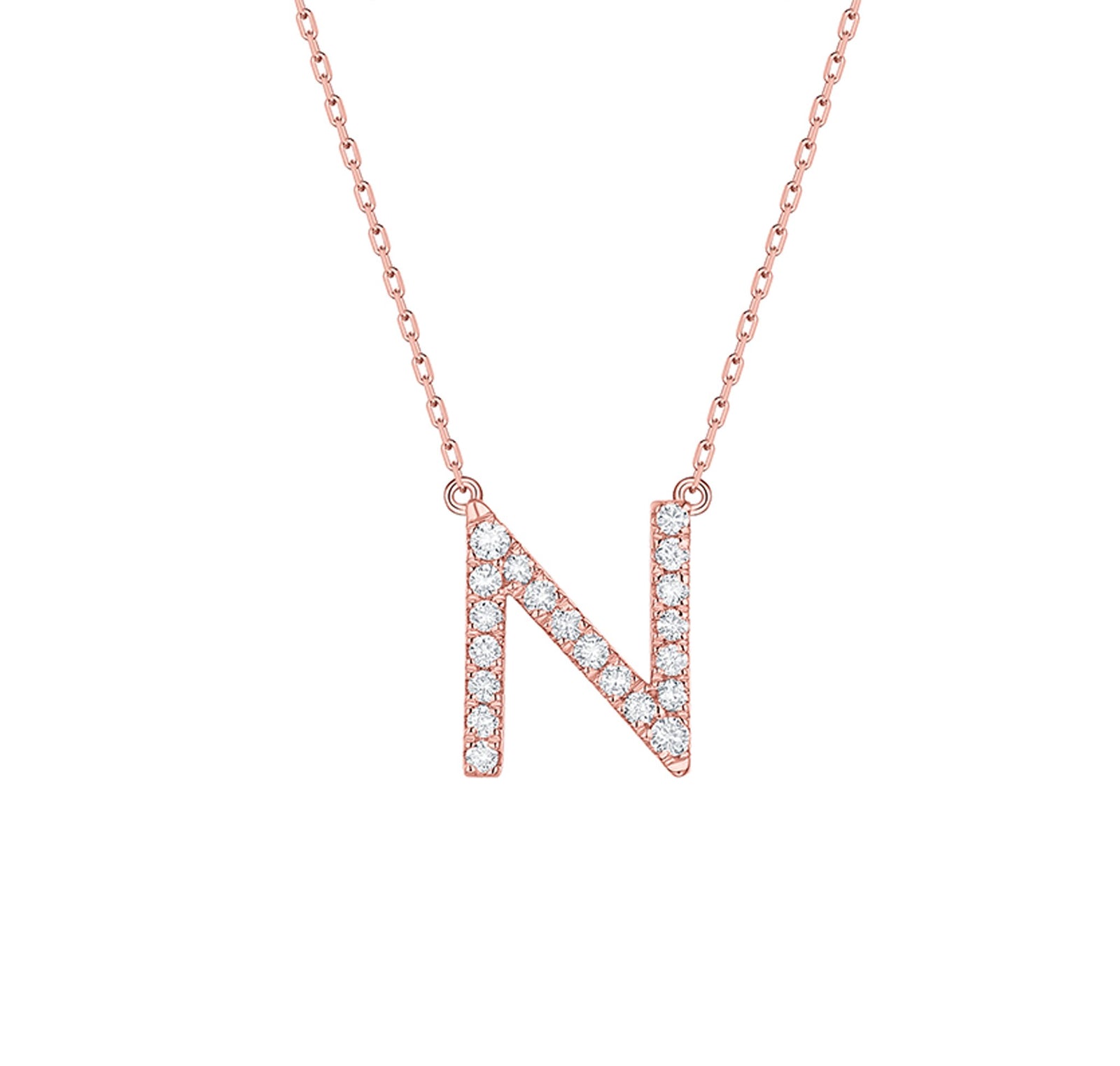 My Type 0.26ct "N" Lab Grown Diamond Necklace NL-00159WHT