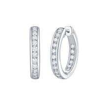 Essentials 1ct Channel Inside-out Diamond Hoops E-00105WHT