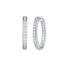 Essentials 1.7ct Channel Inside-out Diamond Hoops E-00106WHT