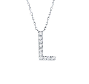 My Type 0.15ct "L" Lab Grown Diamond Necklace NL-00157WHT