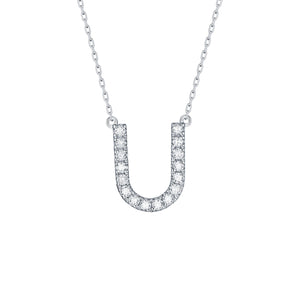 My Type 0.24ct "U" Lab Grown Diamond Necklace NL-00166WHT