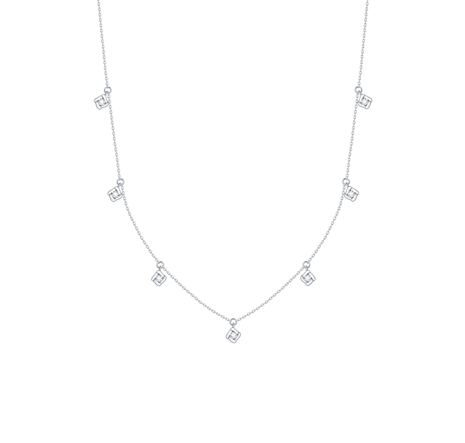 Bubbly 0.35ct Lab Grown Diamonds Necklace NL-00282WHT