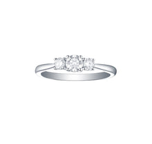 Engagement 0.84ct Three Stone Ring R-00033WHT