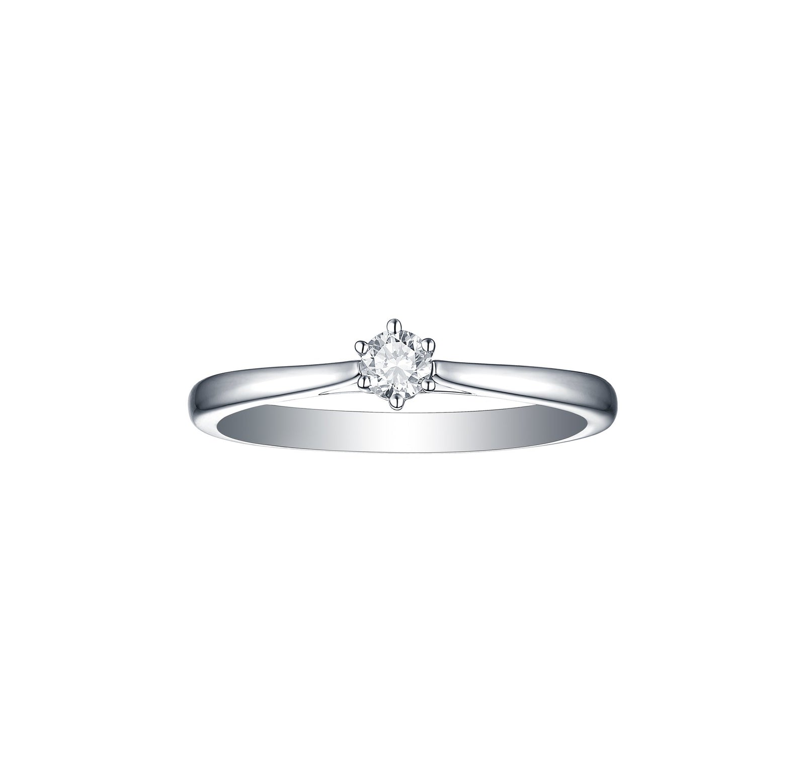 Engagement 0.15ct Solitaire Ring R-00043WHT