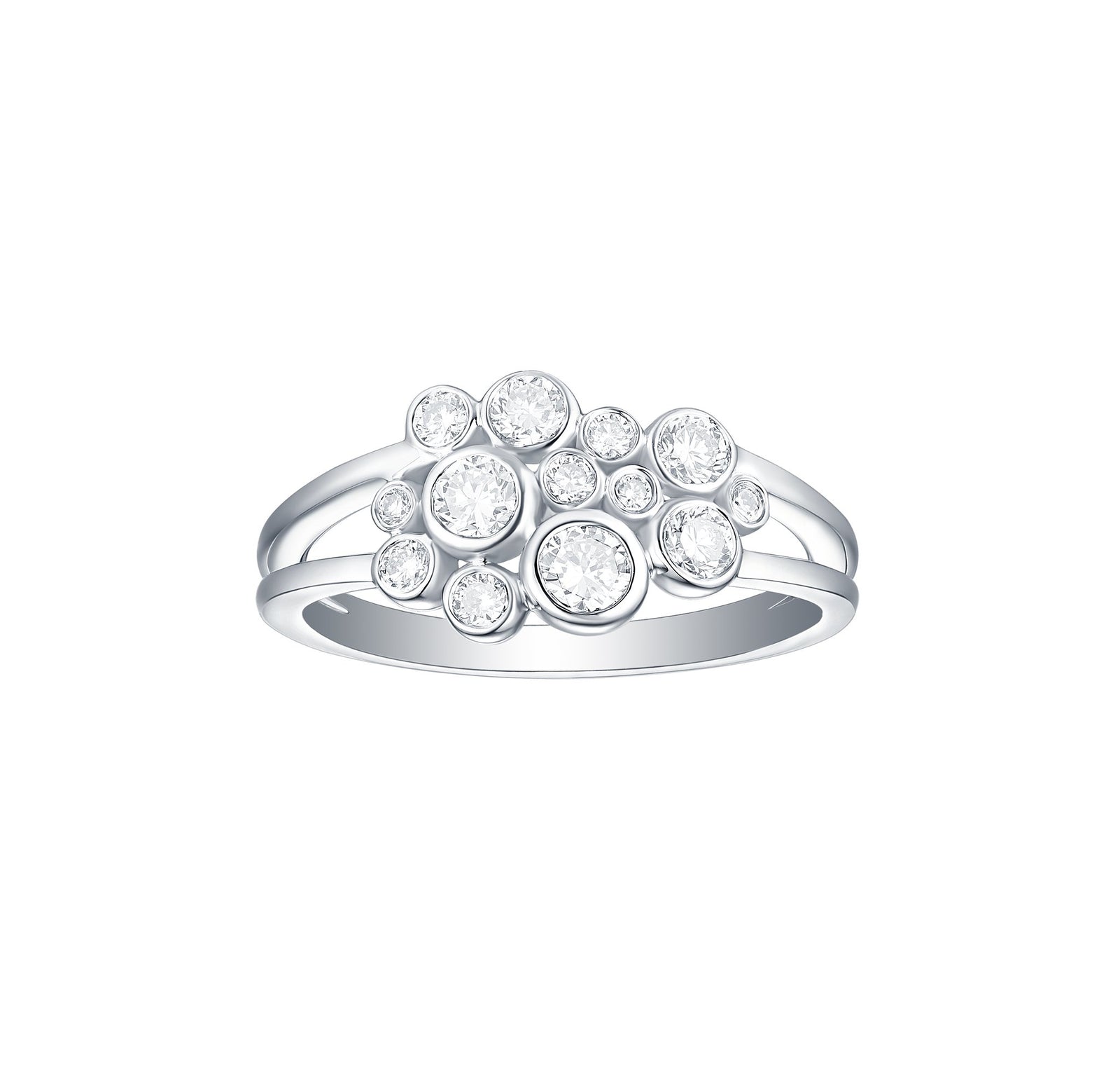 Bubbly 0.72ct Lab Grown Diamonds Ring R-00202WHT