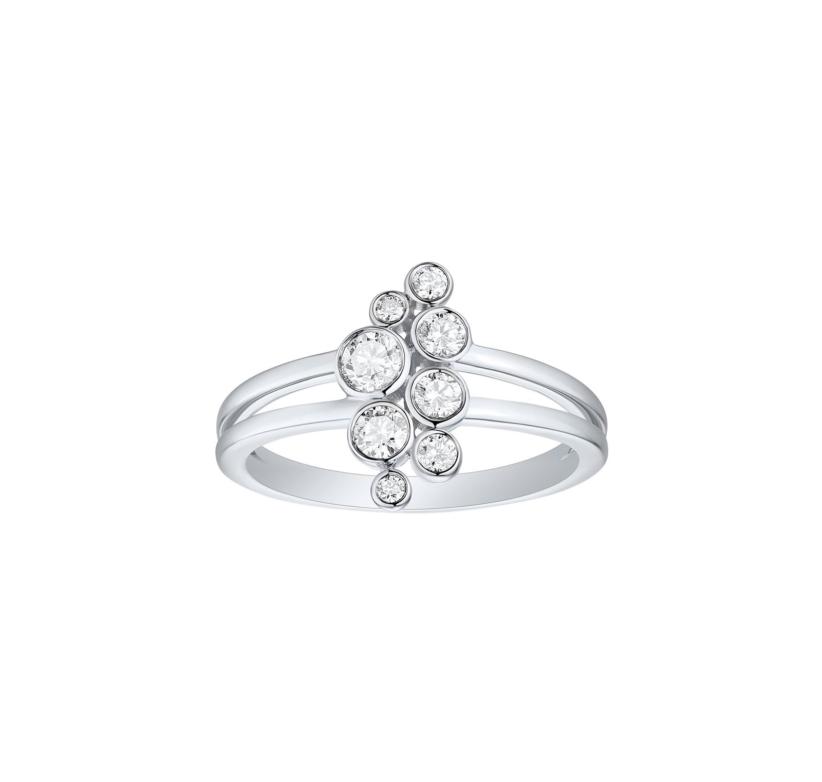 Bubbly 0.43ct Lab Grown Diamonds Ring R-00203WHT
