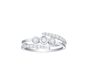 Bubbly 0.36ct Lab Grown Diamonds Ring R-00210WHT