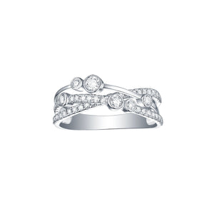 Bubbly 0.48ct Lab Grown Diamonds Ring R-00322WHT