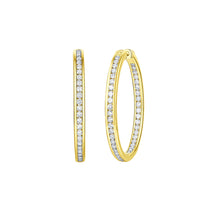Essentials 3ct Channel Inside-out Diamond Hoops E-00107WHT