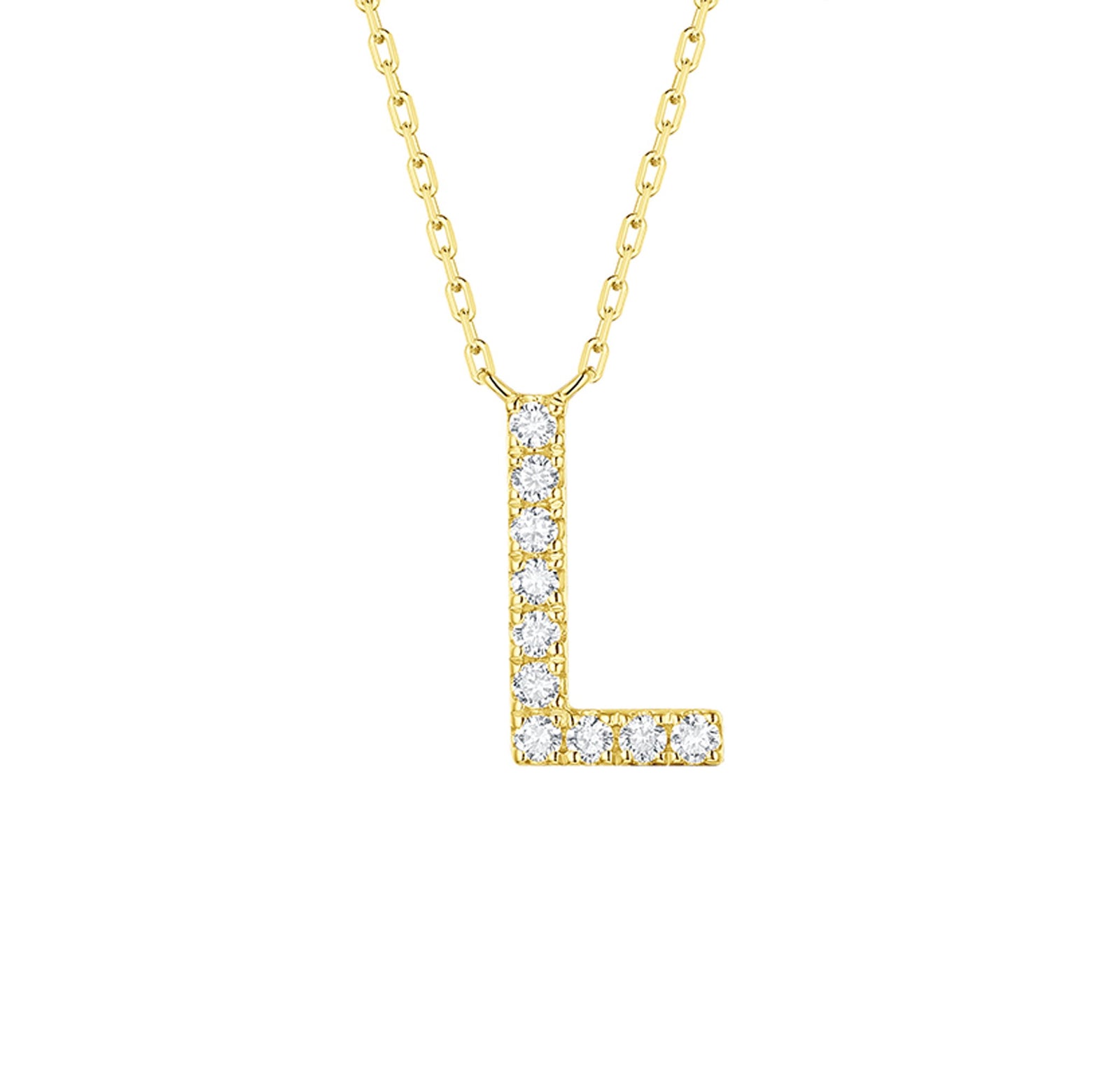 My Type 0.15ct "L" Lab Grown Diamond Necklace NL-00157WHT