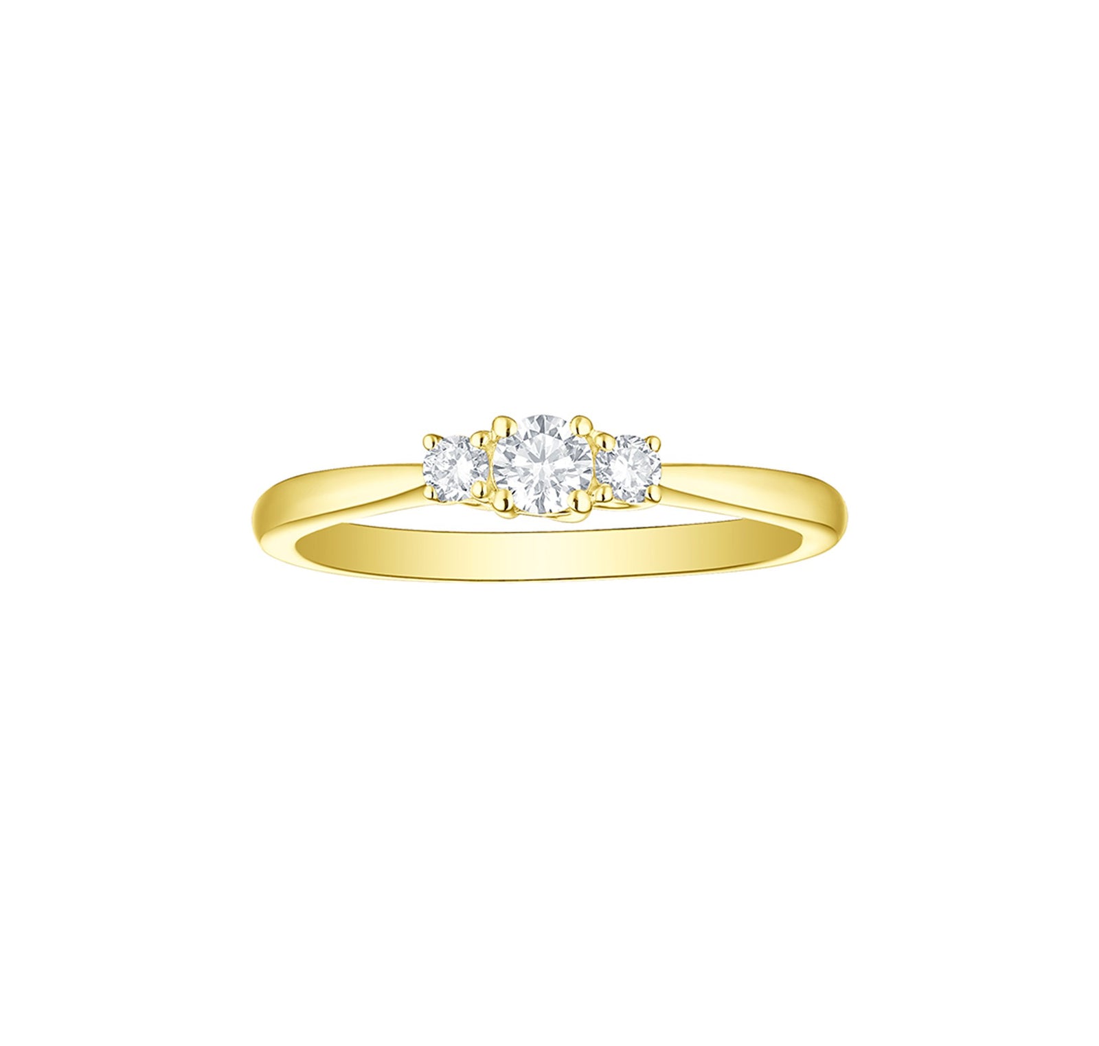 Engagement 0.25ct Three Stone Ring R-00031WHT