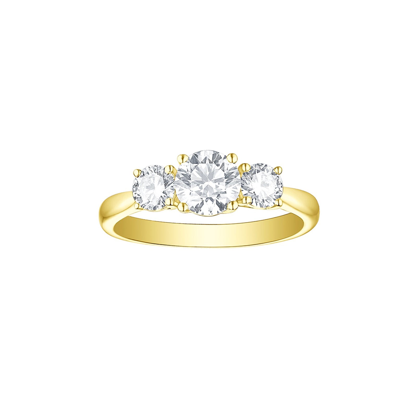 Engagement 1.60ct Three Stone Ring R-00035WHT