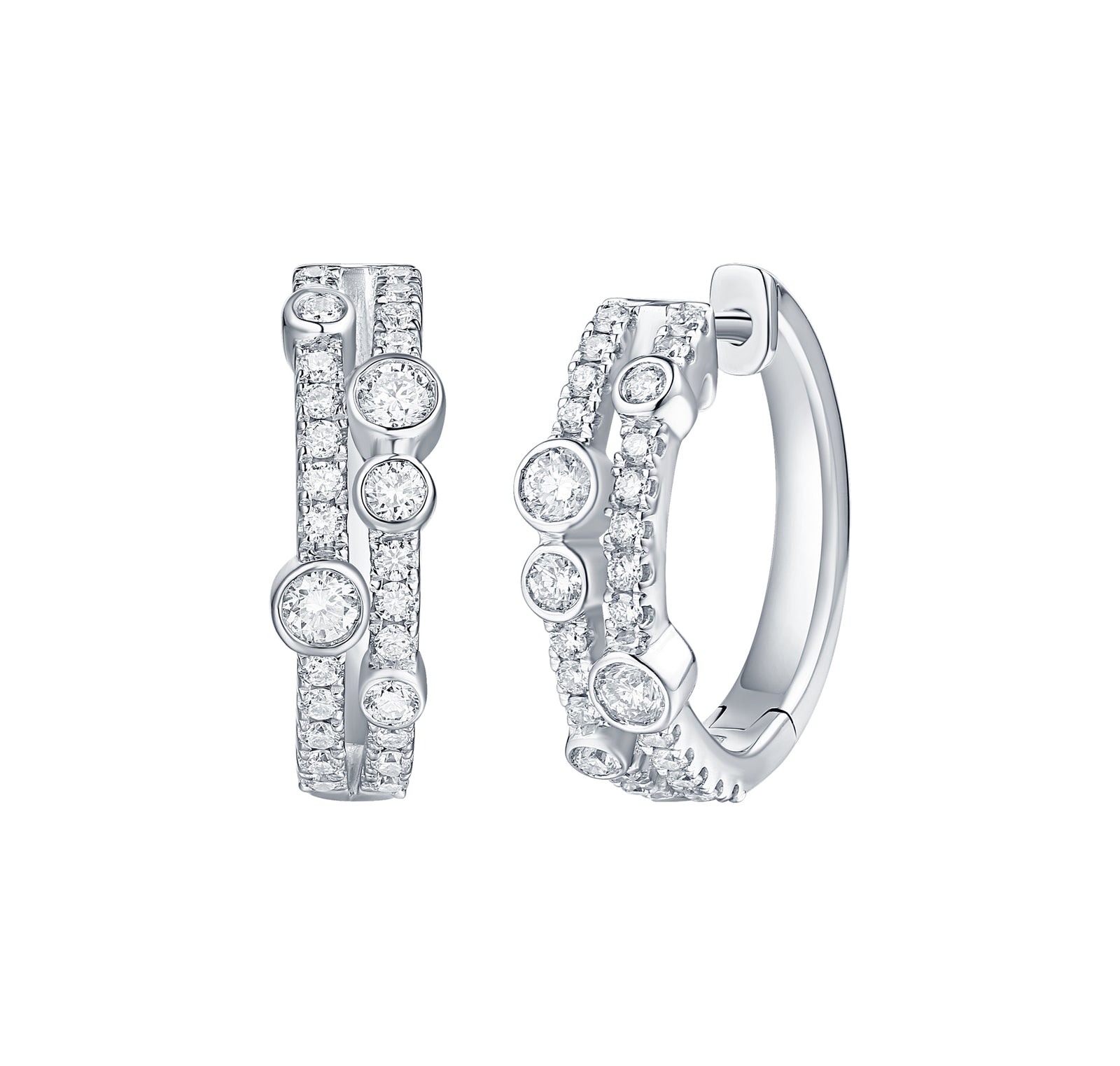Bubbly 0.62ct Lab Grown Diamonds Earrings E-00326WHT