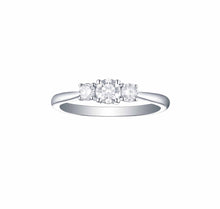 Engagement 0.84ct Three Stone Ring R-00033WHT