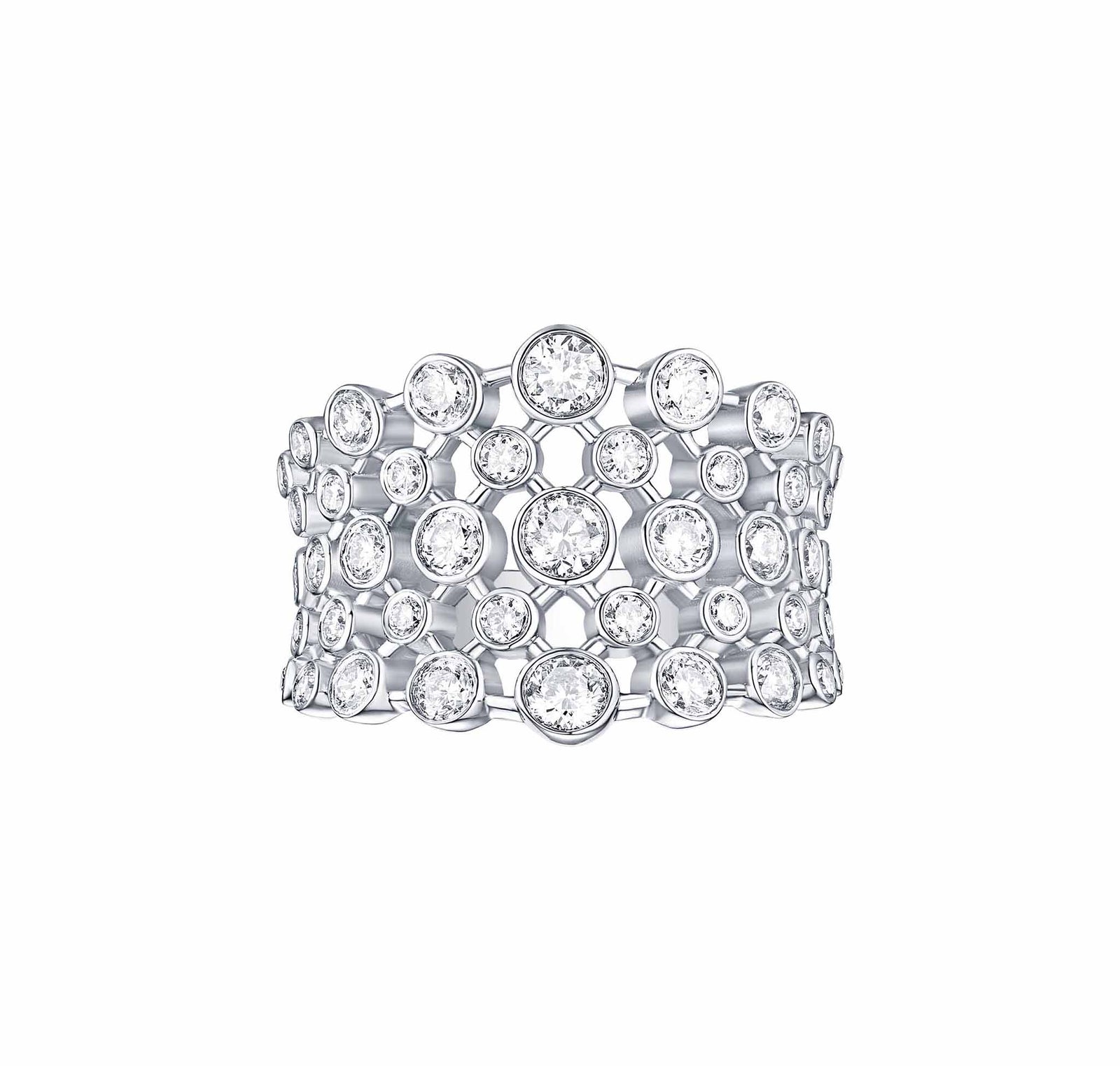 Bubbly 1.38ct Lab Grown Diamonds Ring R-00397WHT